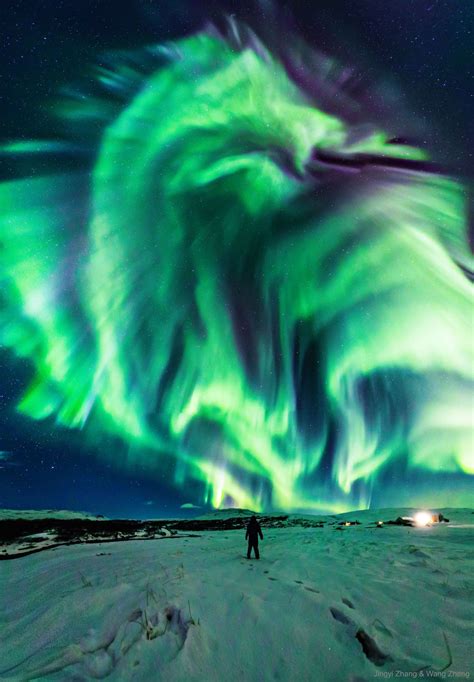 Crazy Photo of the the Northern Lights Looking Like a Dragon in the Sky