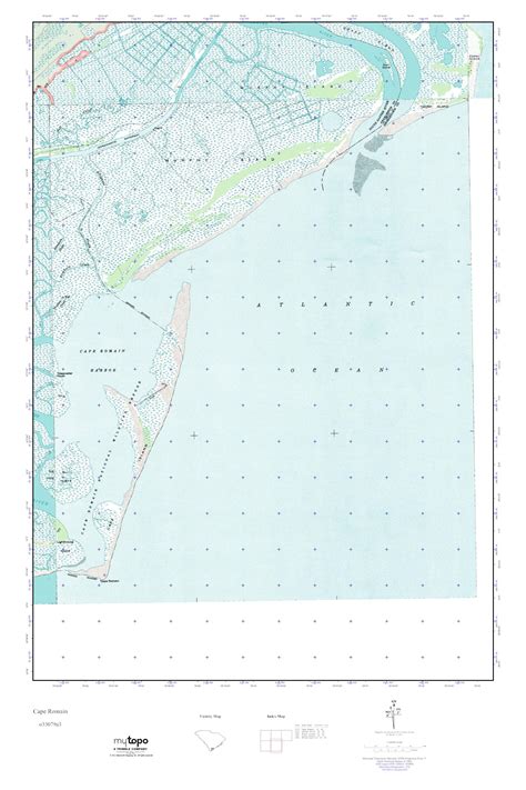 MyTopo Cape Romain, South Carolina USGS Quad Topo Map