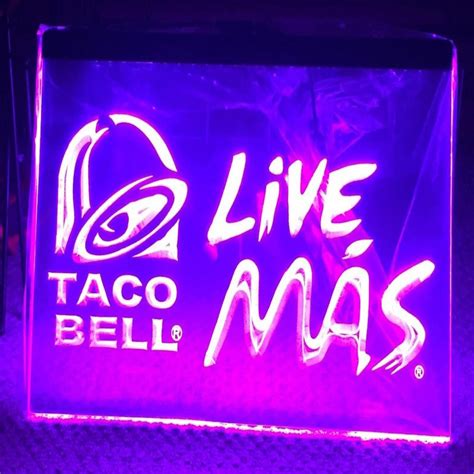 Taco Bell Live Mas LED Neon Sign Home Decor Craft Display Glowing