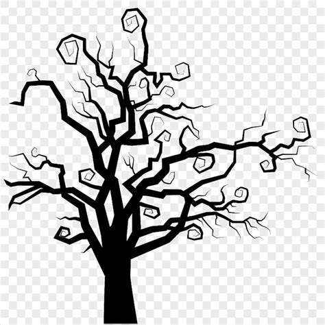 HD Spooky Halloween Tree Silhouette PNG | Citypng