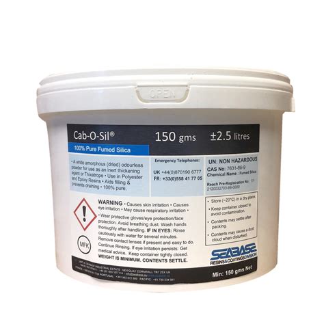 Fumed Silica - a safe, lightweight thickening agent for all resins.