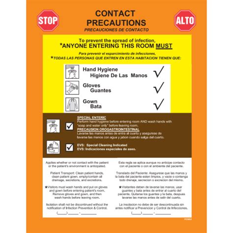 Precautions Label, Enteric Contact | Marketlab