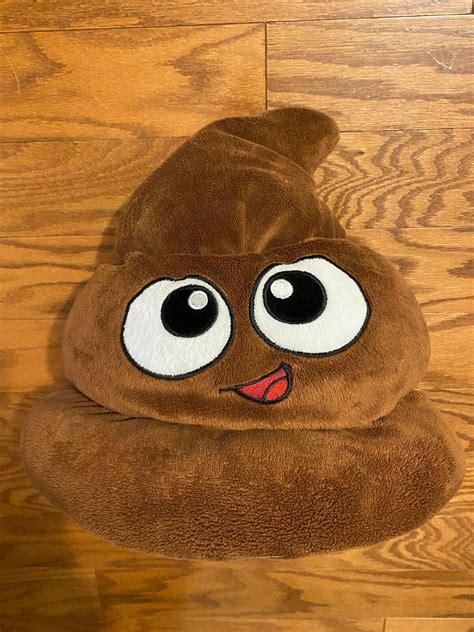 Poop Emoji Hat, 12" Plush Fiesta "Stinky Hat" Soft Stuffed Swirl Brown ...