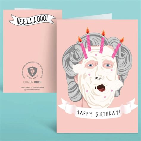 Mrs. Doubtfire Cake Face Birthday Card | Citizen Ruth – Outer Layer