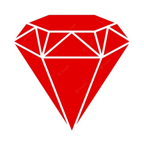 Premium Vector | Ruby icon Gemstone logo isolated illustration Crystal ...