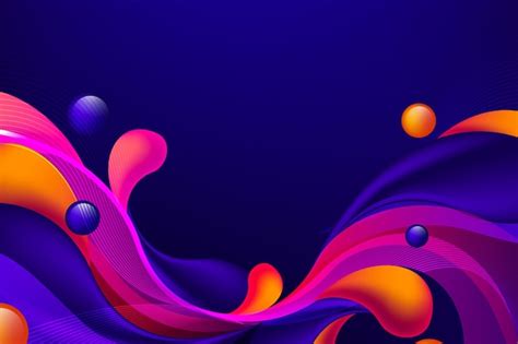 Free Vector | Gradient dynamic wavy background