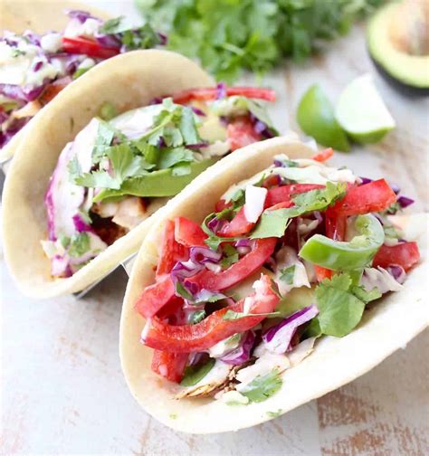 Mahi Mahi Fish Tacos with Cilantro Jalapeno Slaw