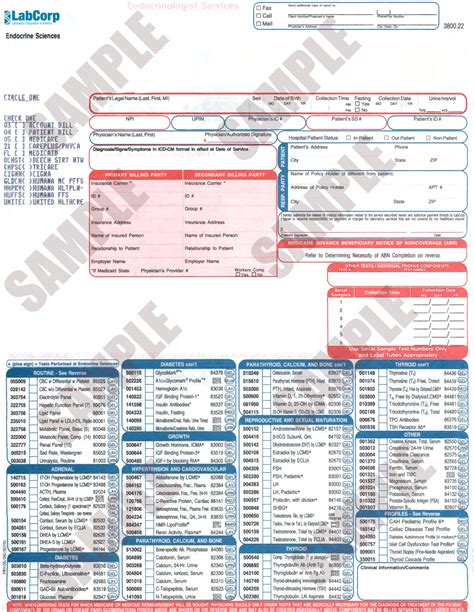 Printable Quest Diagnostics Requisition Form