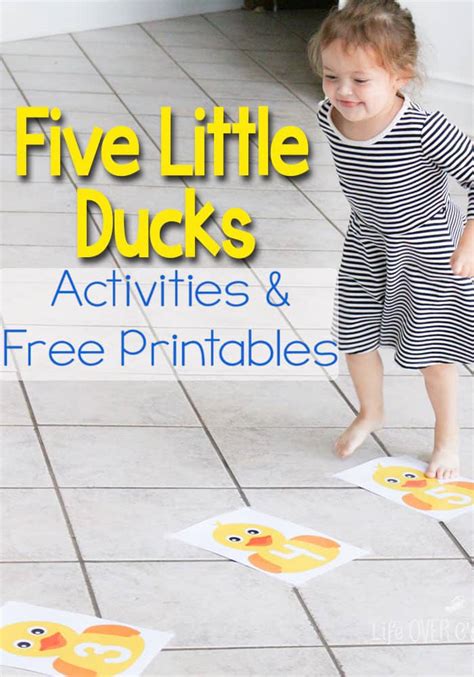 Five Little Ducks Printable Preschool Number Line Activity - Life Over C's