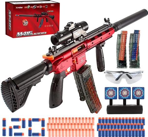 Amazon.com: Automatic Toy Guns for Nerf Guns, M416 Auto-Manual Toy Foam ...