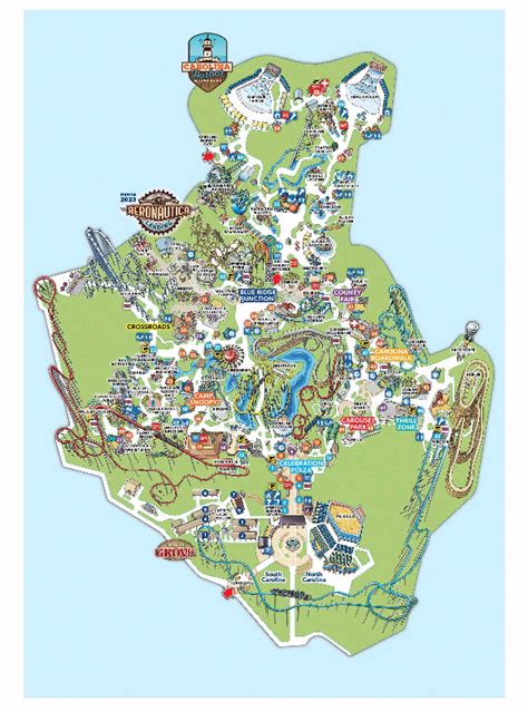 Carowinds Map 2023 Printable