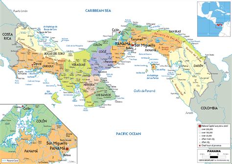 Panama Map (Political) - Worldometer