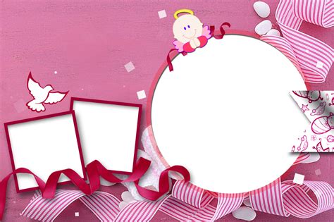 Adorable and cute Christening background pink For your christening project