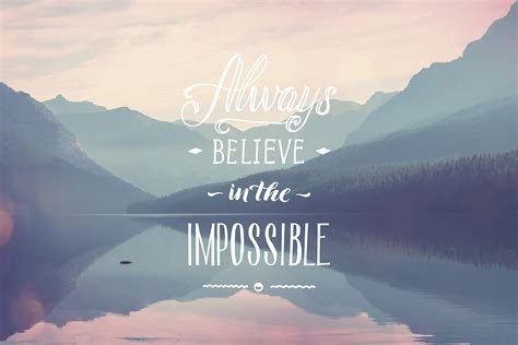 The Impossible' Inspirational Quote Wallpaper Mural | Hovia | Wallpaper ...