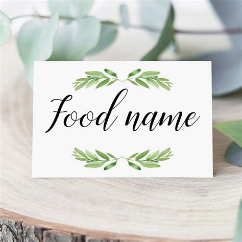 Buffet name tag template word 109066-Buffet name tag template word ...