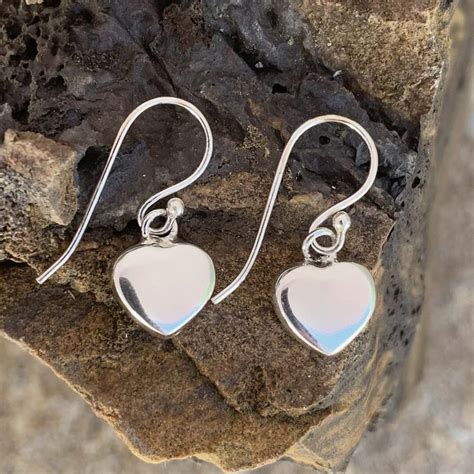 Silver Heart Dangle Earrings - GLE-Good Living Essentials