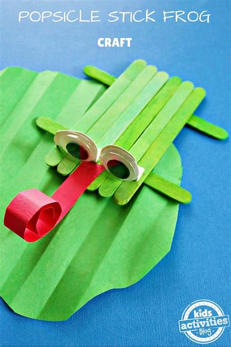 This Is The Cutest Popsicle Stick Frog Craft | Kids Activities Blog