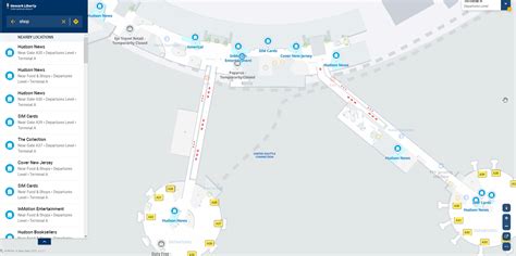 Terminal A Map Newark Liberty International Airport (EWR)