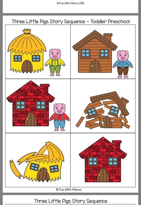 Printable Three Little Pigs Story