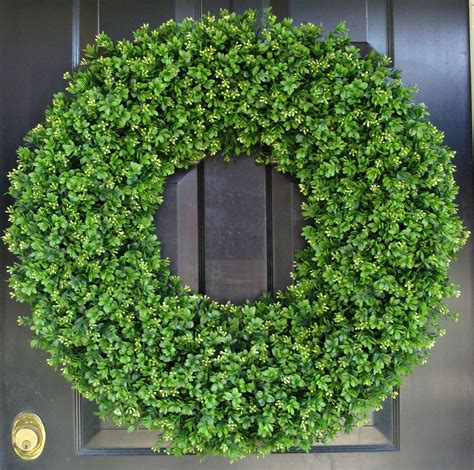 28 Inch XXL Artificial Boxwood Wreath Oversized Wreath