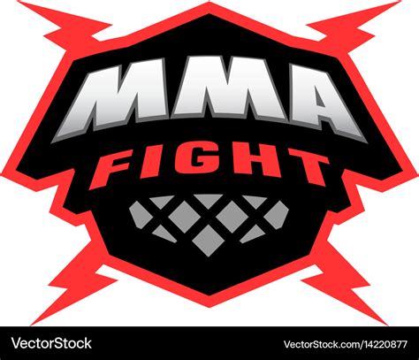 Mixed martial arts logo Royalty Free Vector Image