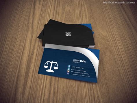 Free Attorney Business Card PSD Template : Business Cards Templates