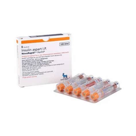 Novorapid 100IU Penfill Cartridge 1X3ml, 100 U/ml at Rs 800/piece in Betul