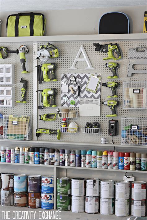 Organizing the Garage with DIY Pegboard Storage Wall