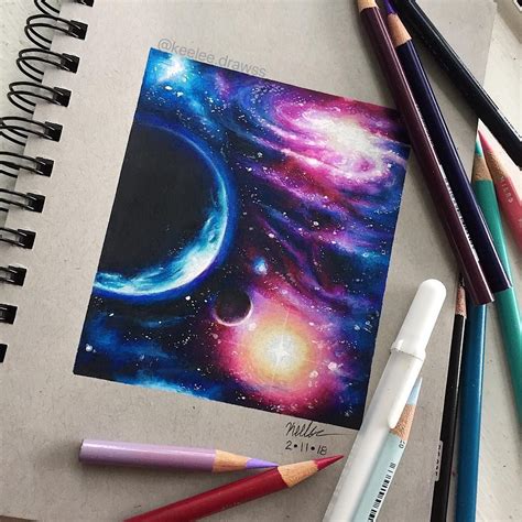 drawingss on Instagram: “•Hello Everyone!🌿 • here’s this space/galaxy ...