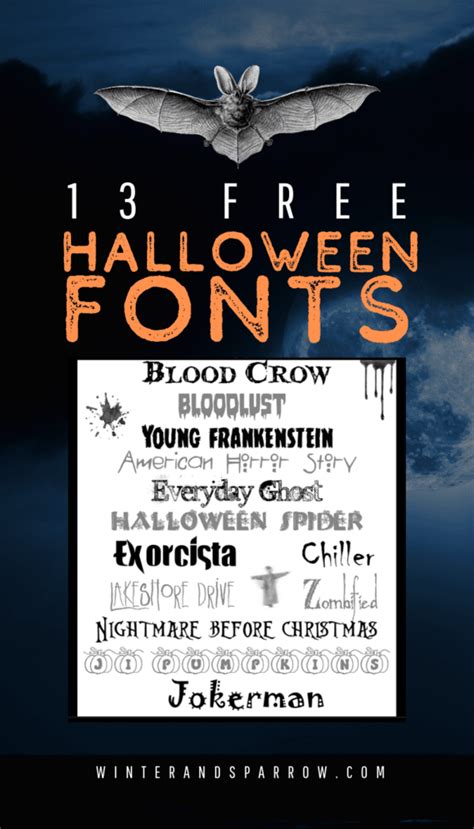 13 Free Halloween Fonts #halloween » winterandsparrow.com