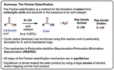 Fischer Esterification - Carboxylic Acid to Ester Under Acidic ...