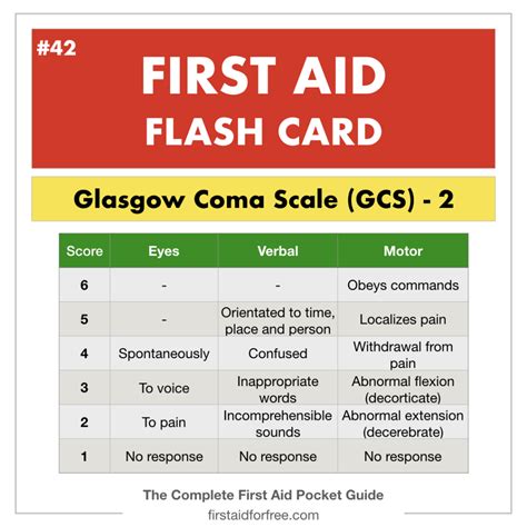 The Glasgow Coma Scale (GCS) for first aiders - First Aid for Free