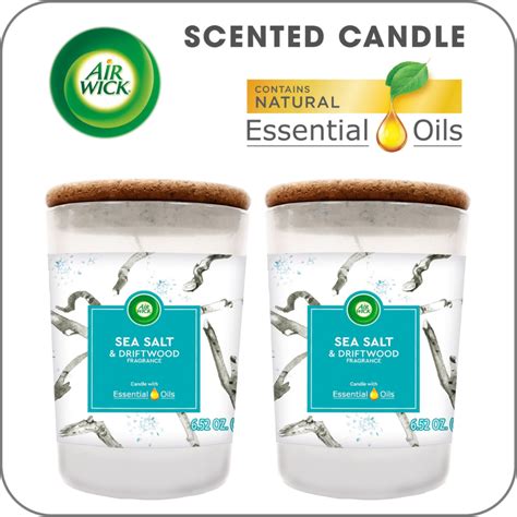 6 Pack - Air Wick Scented Candles with Essential Oils, Aromatherapy ...