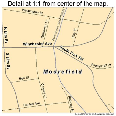 Moorefield West Virginia Street Map 5455588