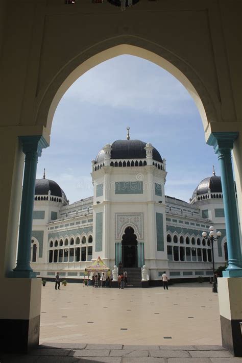 Medan Grand Mosque editorial stock image. Image of palace - 224634799