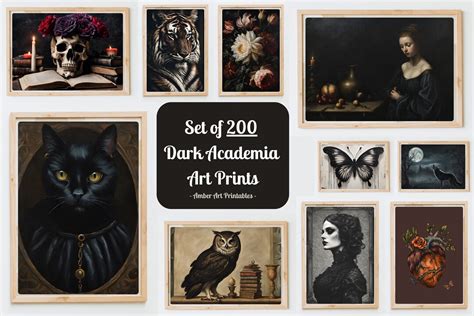 Dark Academia Art Prints Decor Mega Bundle Set of 200 - Etsy