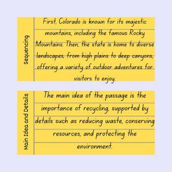 Text Structure Task Card by Fourth Fusion | TPT