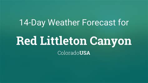 Red Littleton Canyon, Colorado, USA 14 day weather forecast