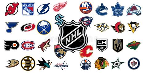 Logo of All National Hockey League Teams. Nhl Team Editorial Stock ...