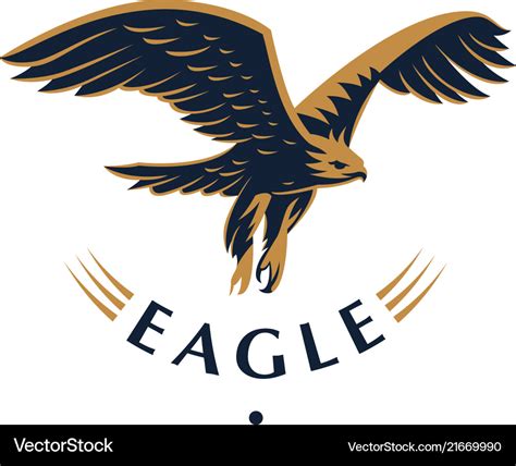 Flying eagle emblem Royalty Free Vector Image - VectorStock