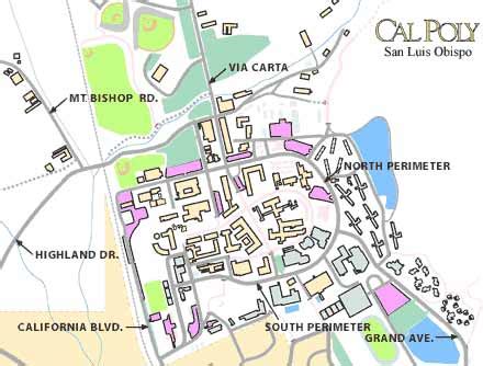 Cal Poly San Luis Obispo Campus Map – Map Vector