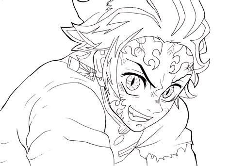 Demon Tanjiro Coloring Pages Unique Coloring Pages, Coloring Pages For ...