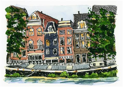 Amsterdam Canal Houses, 5×7 | Amy Stewart