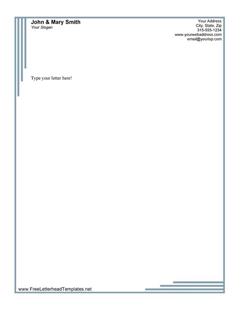 Business Letterhead Template Word Free Download - Free Samples ...