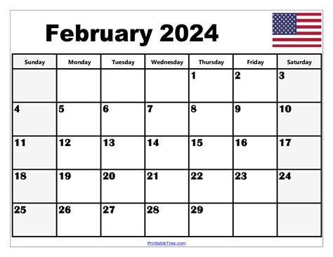 2024 February Calendar With National Holidays Dates Calendar - Bonny ...