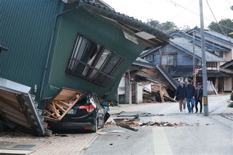 Strong earthquakes in Japan leave dozens dead, buildings destroyed