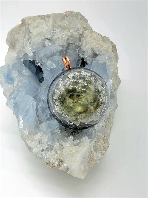 Moldavite Orgonite Pendant Necklace Heart Chakra A – Leet Wraps and Resin