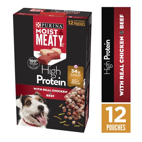 Purina Moist & Meaty High Protein Dry Dog Food, High Protein With Real ...