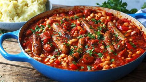 Sausage & Bean Casserole Recipe | Sausage and bean casserole, Easy ...