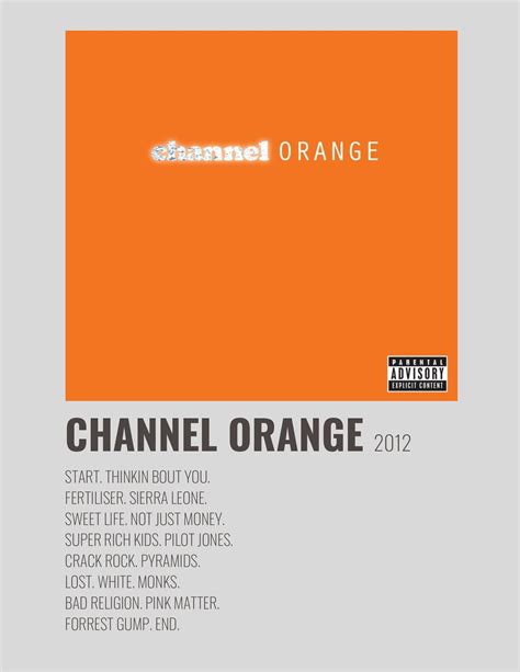 an orange book cover with the title channel orange